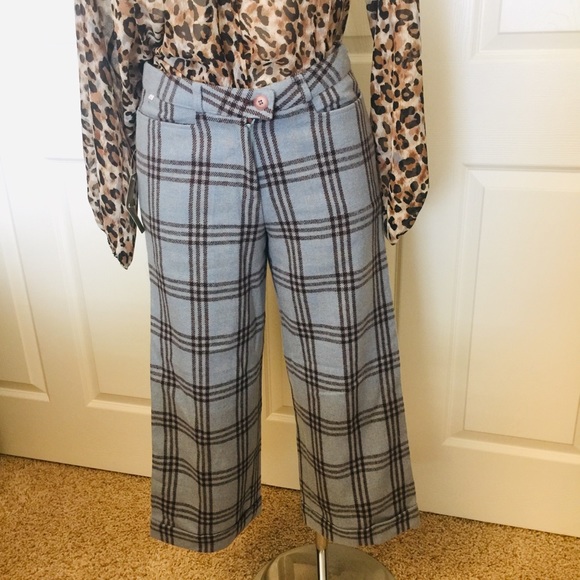 Capri Wool Plaid Pants